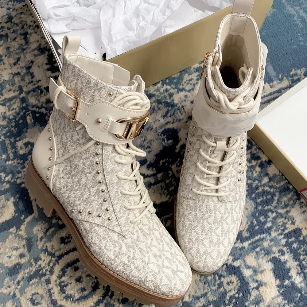 Michael Kors women lace up booties size 7.5 - Picture 10 of 11